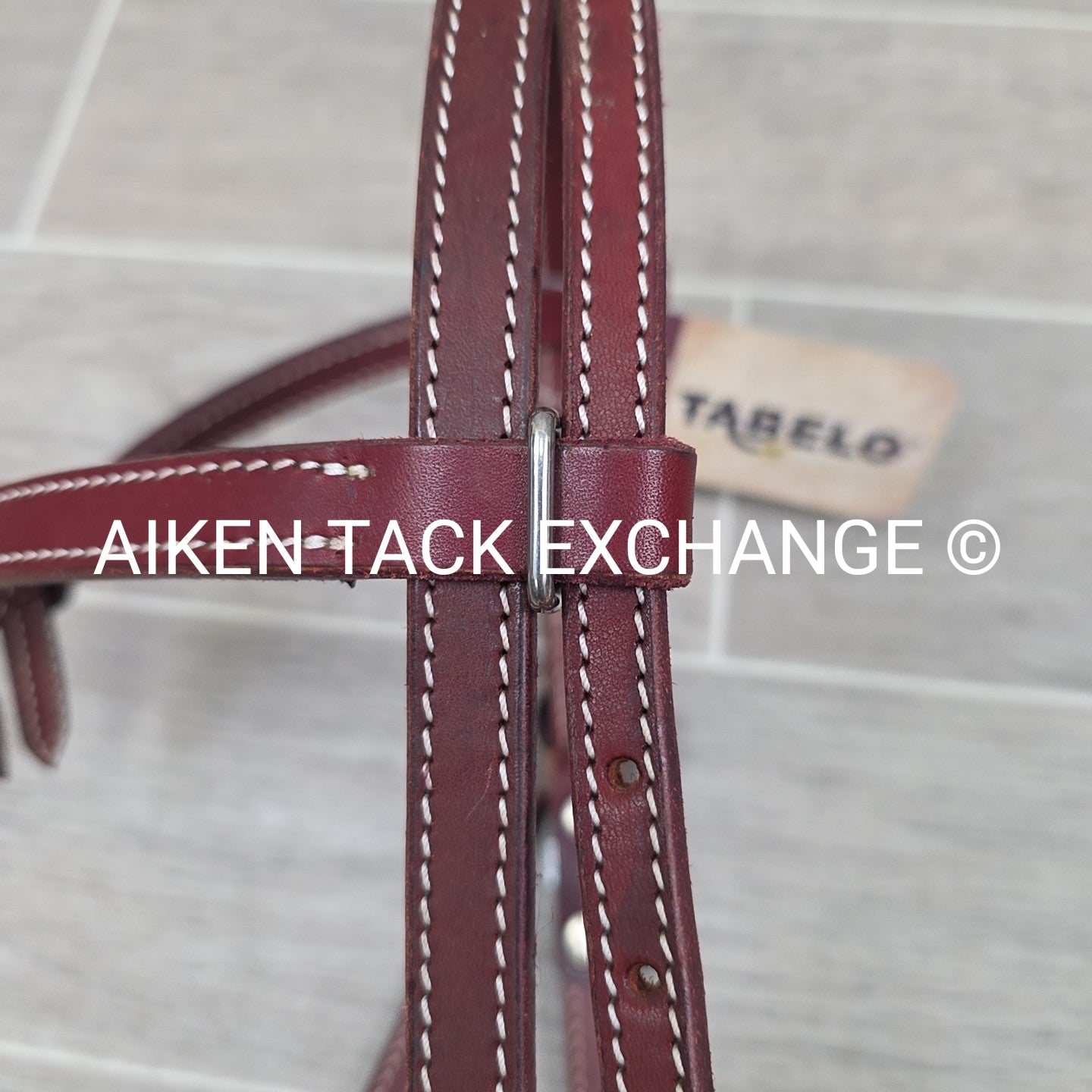 Tabelo Knotted Brow Headstall, No Reins, Brown, Size Full