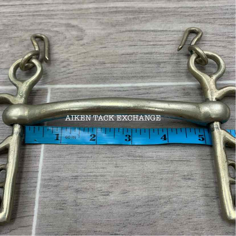 Solid Nickel Mullen Mouth Pelham Bit 5" (No Curb Chain)