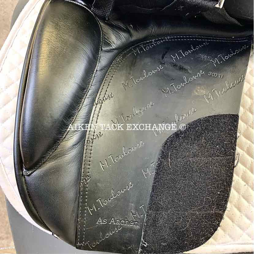 **SOLD** 2010 Marcel Toulouse As Aachen Dressage Saddle, 17.5" Seat, Medium Wide Tree, Wool Flocked Panels