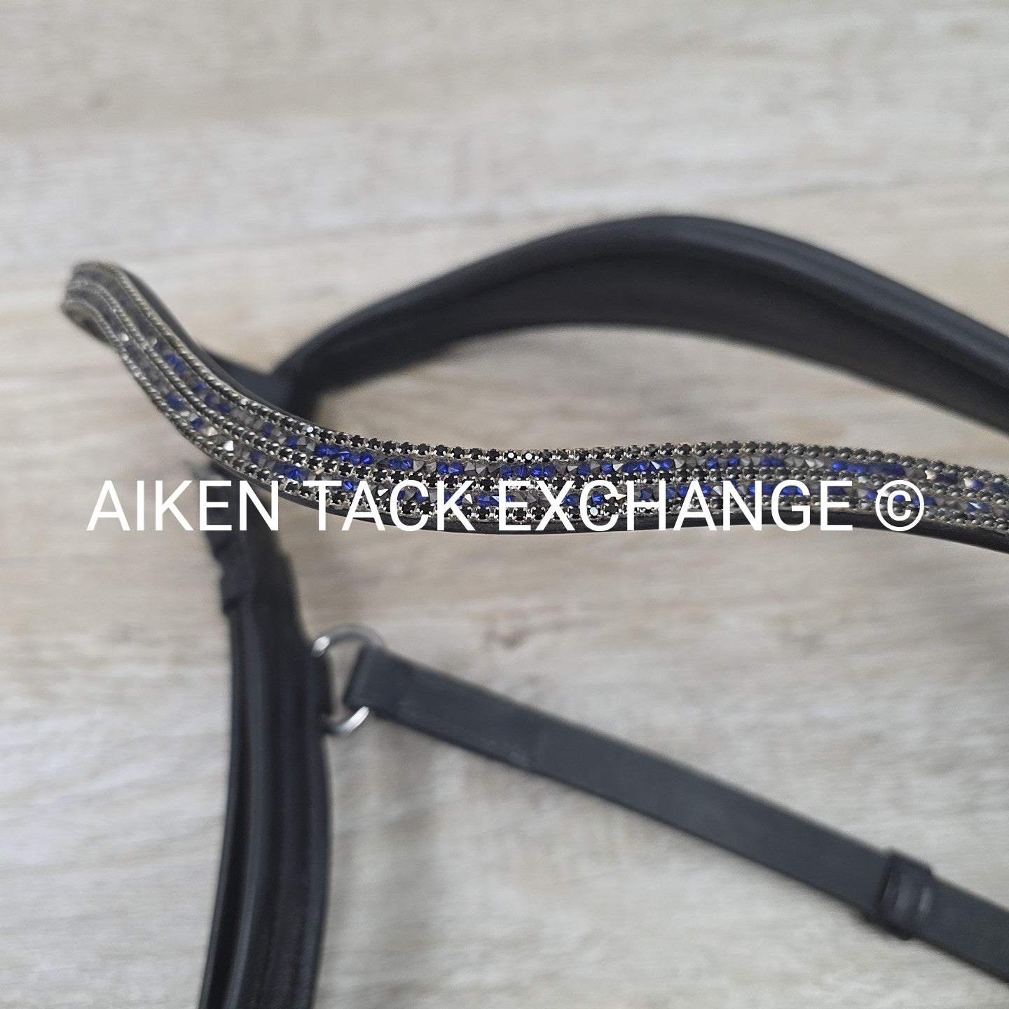 Lumiere Skyla Bitless Bridle with Kavalkade Bling Browband, No Reins, Black, Siz