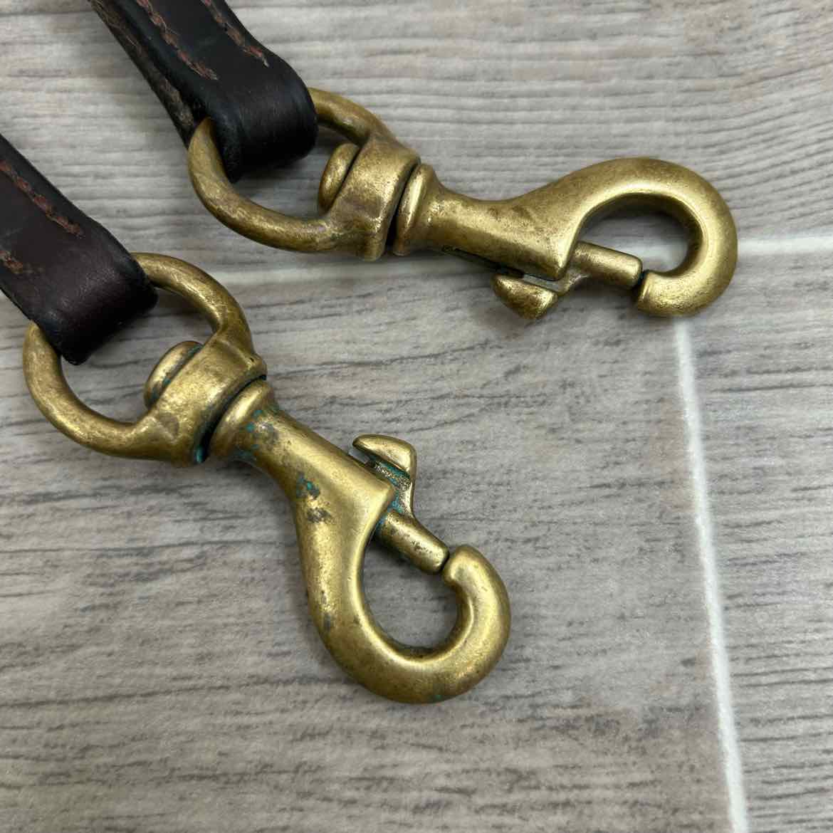 Nunn Finer Soft Grip Draw Reins with Snaps, Brown