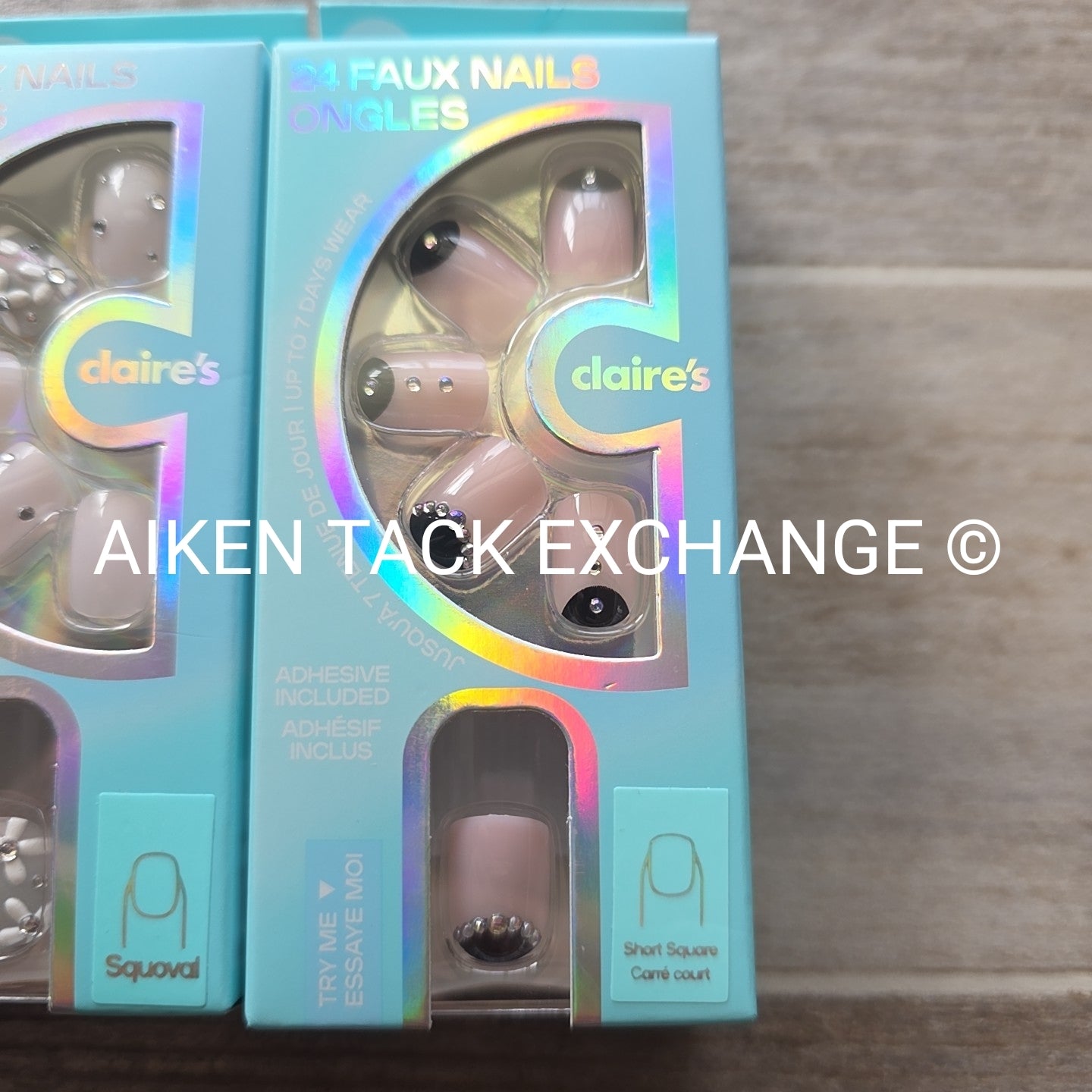 Claire's Glue-On Nails (2 Sets) - 24 Count Each (48 Total)