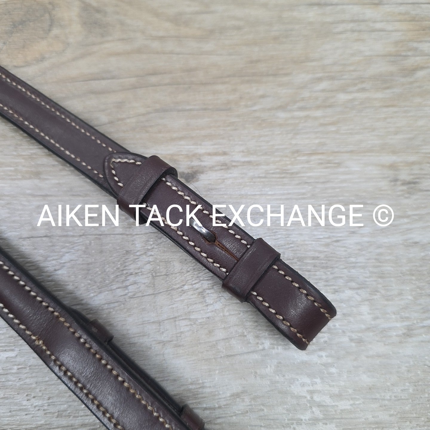 KL Select Red Barn Round Raised Fancy Stitch Laced Reins, Brown, Size Full