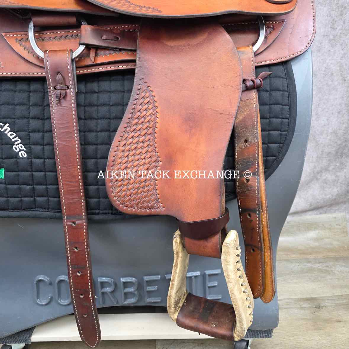 AMB Western Saddle, 16" Seat, Wide Tree - Full QH Bars
