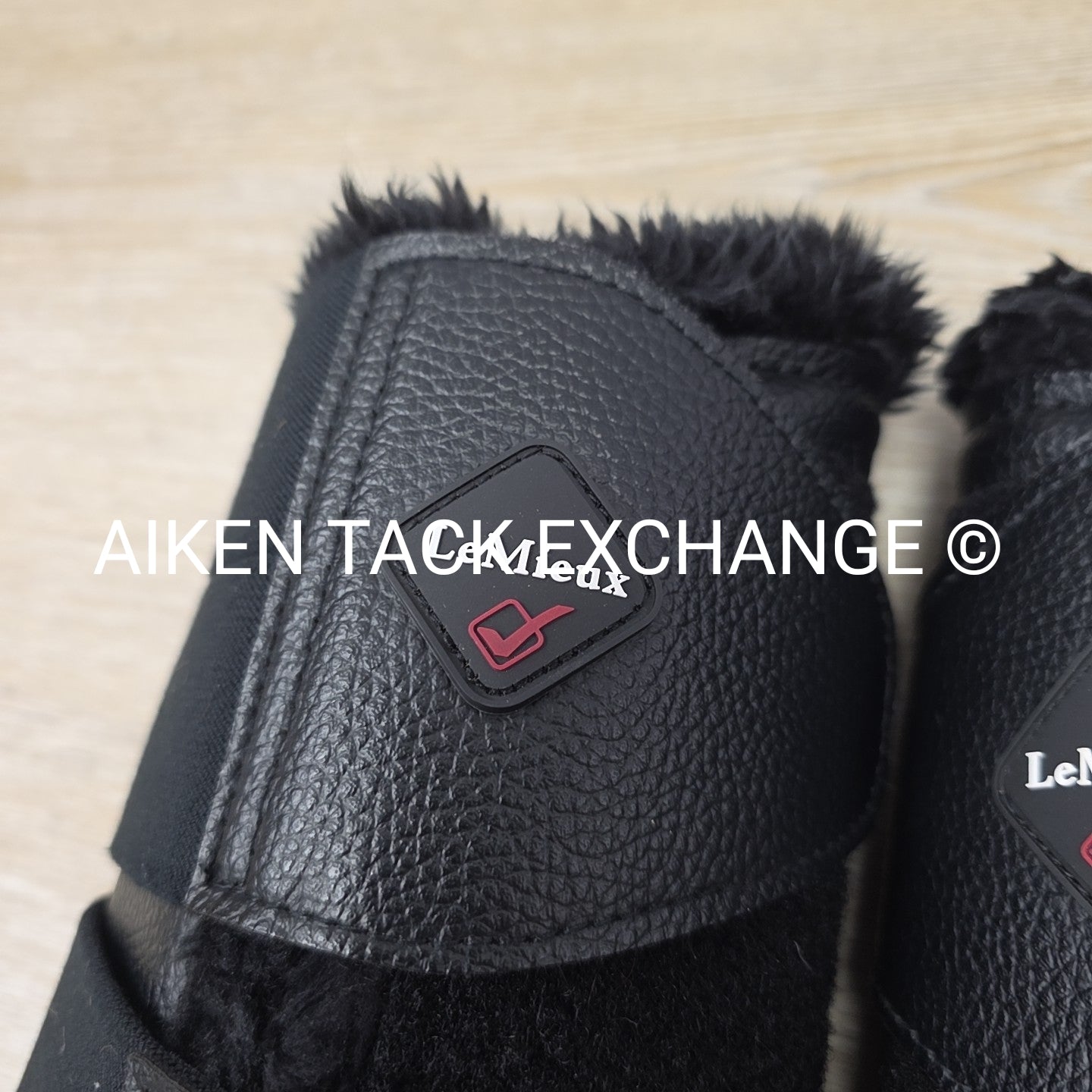 LeMieux Fleece Lined Brushing Boots, Black, Size Large