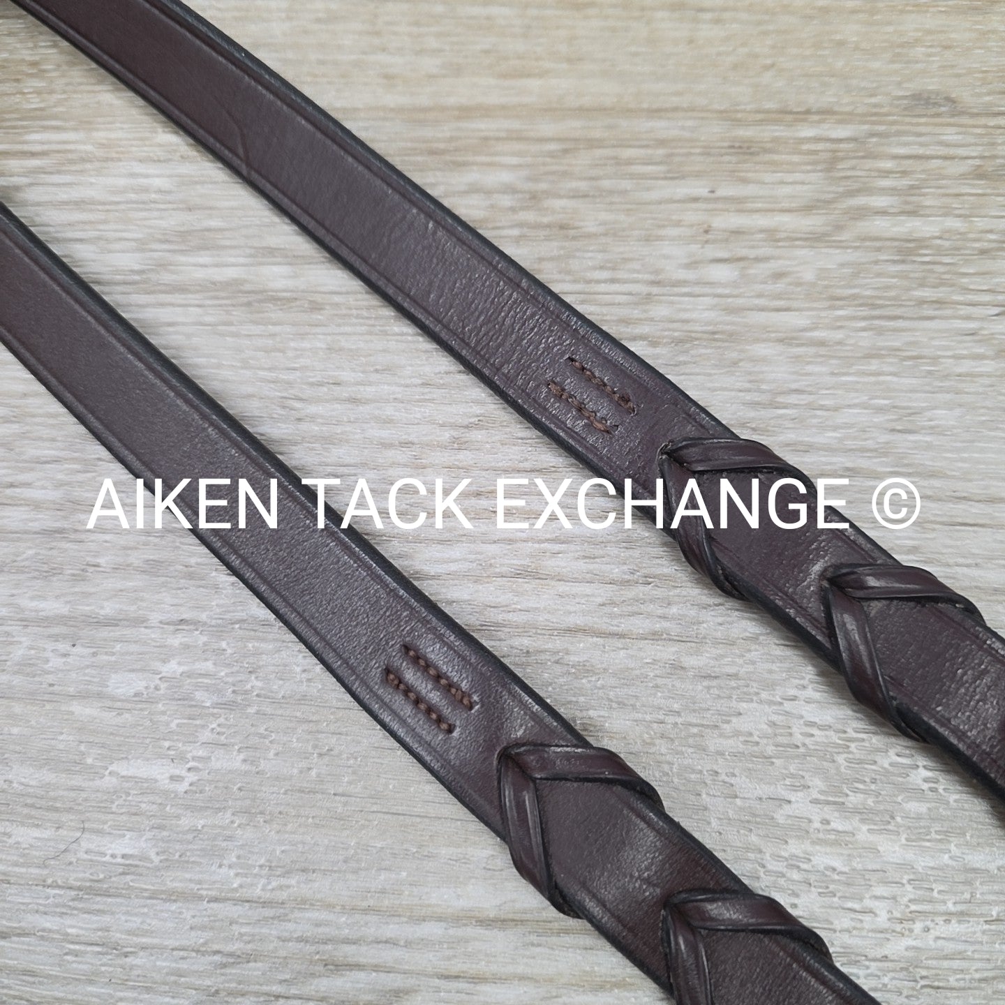 KL Select Flat Laced Reins, Brown, 58"