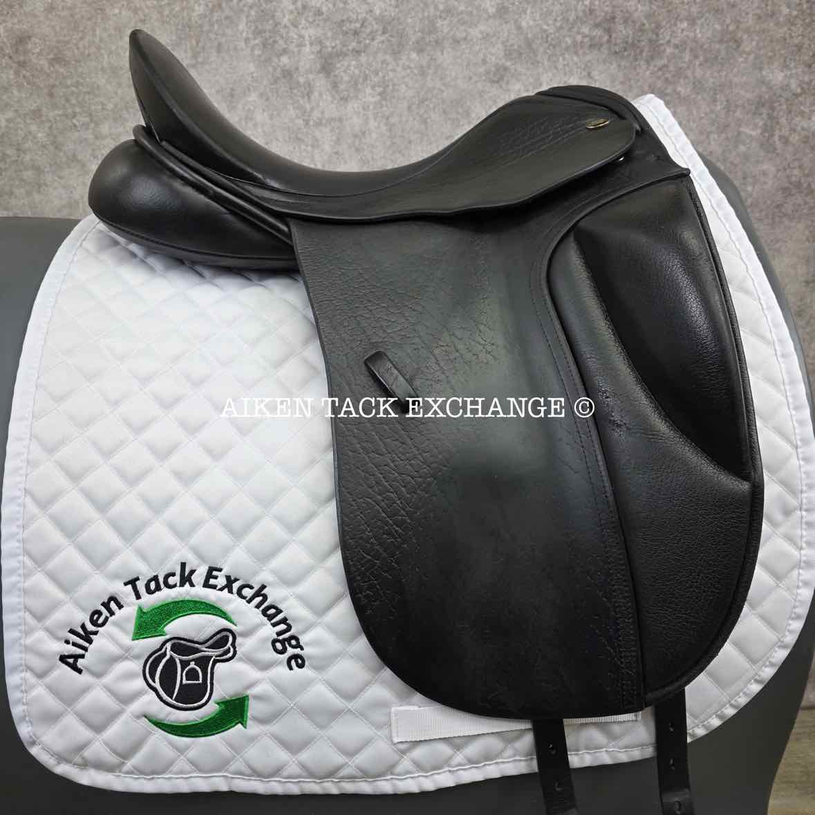 Borne Olympia Dressage Saddle, 17.5" Seat, Extra Wide Tree, Wool Flocked Panels