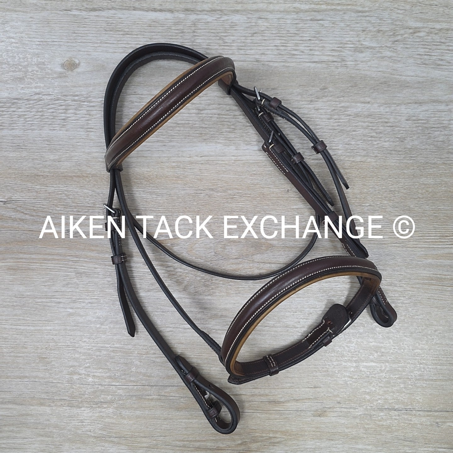 Plain Raised Bridle, No Reins, Brown, Size Pony