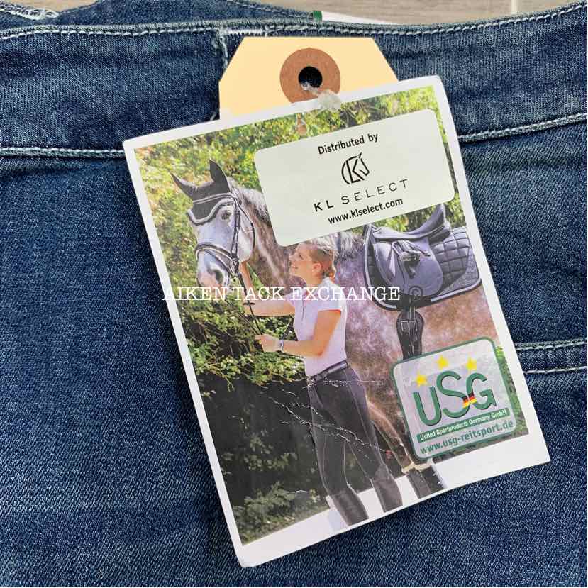 KL Select USG Marina Silicone Full Seat Breeches, Size 28