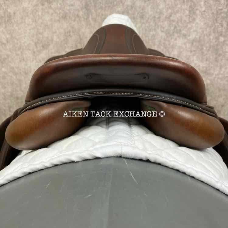 2014 Devoucoux Chiberta Junior Monoflap Jump Saddle, 16.5" Seat, 0A Flap, Medium Wide Tree, D3D Panels, Full Buffalo Leather