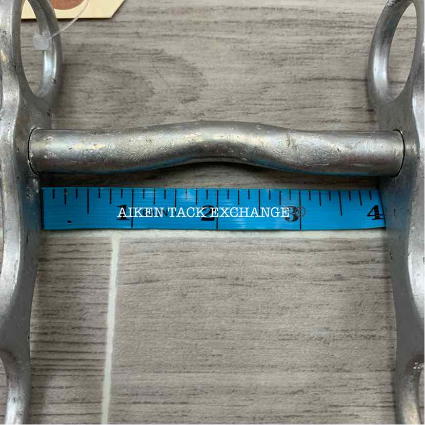 Ported Mullen Mouth Swivel Shank Aluminium Bit 4"