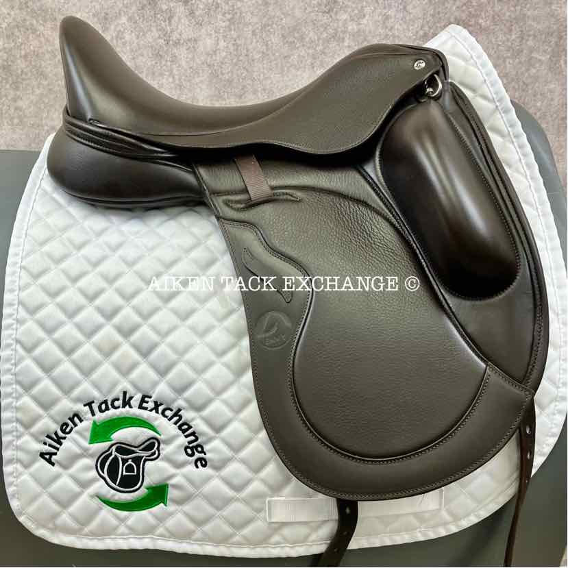 2024 Envy by Custom Saddlery Motion Monoflap Dressage Saddle, 18" Seat, Adjustable Tree, Wool Flocked Panels