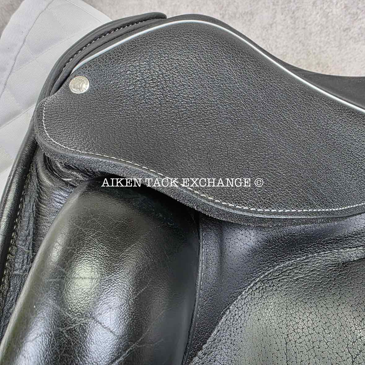 2013 Custom Saddlery Icon Coda Monoflap Dressage Saddle, 18" Seat, Adjustable Tree, Wool Flocked Panels