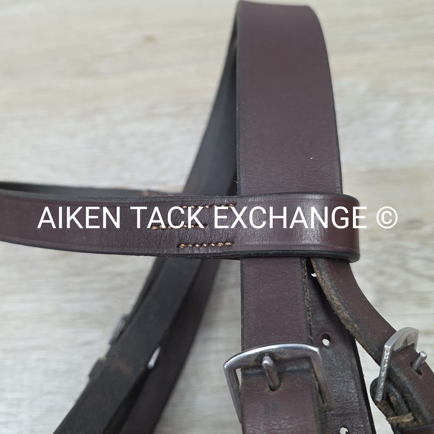 Horse Country Flat Hunt Bridle, No Reins, Brown, Size Full