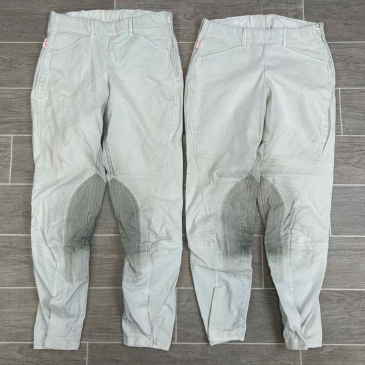 BARGAIN BUNDLE: 2 Pair Tailored Sportsman TS Knee Patch Breeches, Size 26
