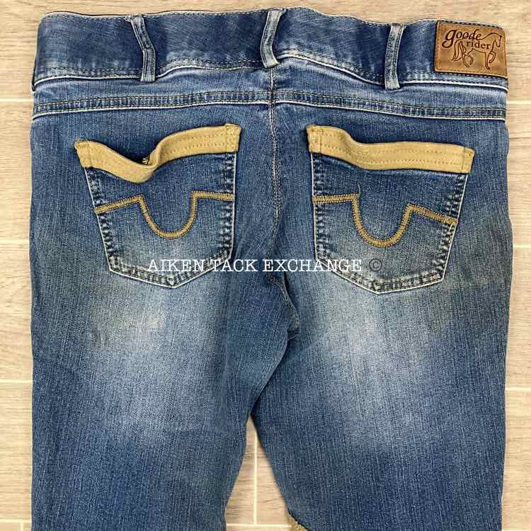 Goode Rider Knee Patch Denim Breeches, Size 30 L