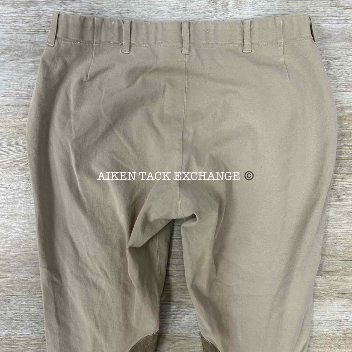 Tailored Sportsman Side Zip Knee Patch Breeches, Size 32