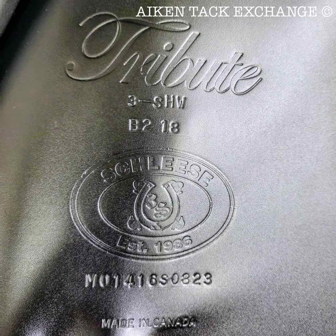 2023 Schleese Tribute Monoflap Dressage Saddle, 18" Seat, Adjustable AdapTree, Wool Flocked Panels