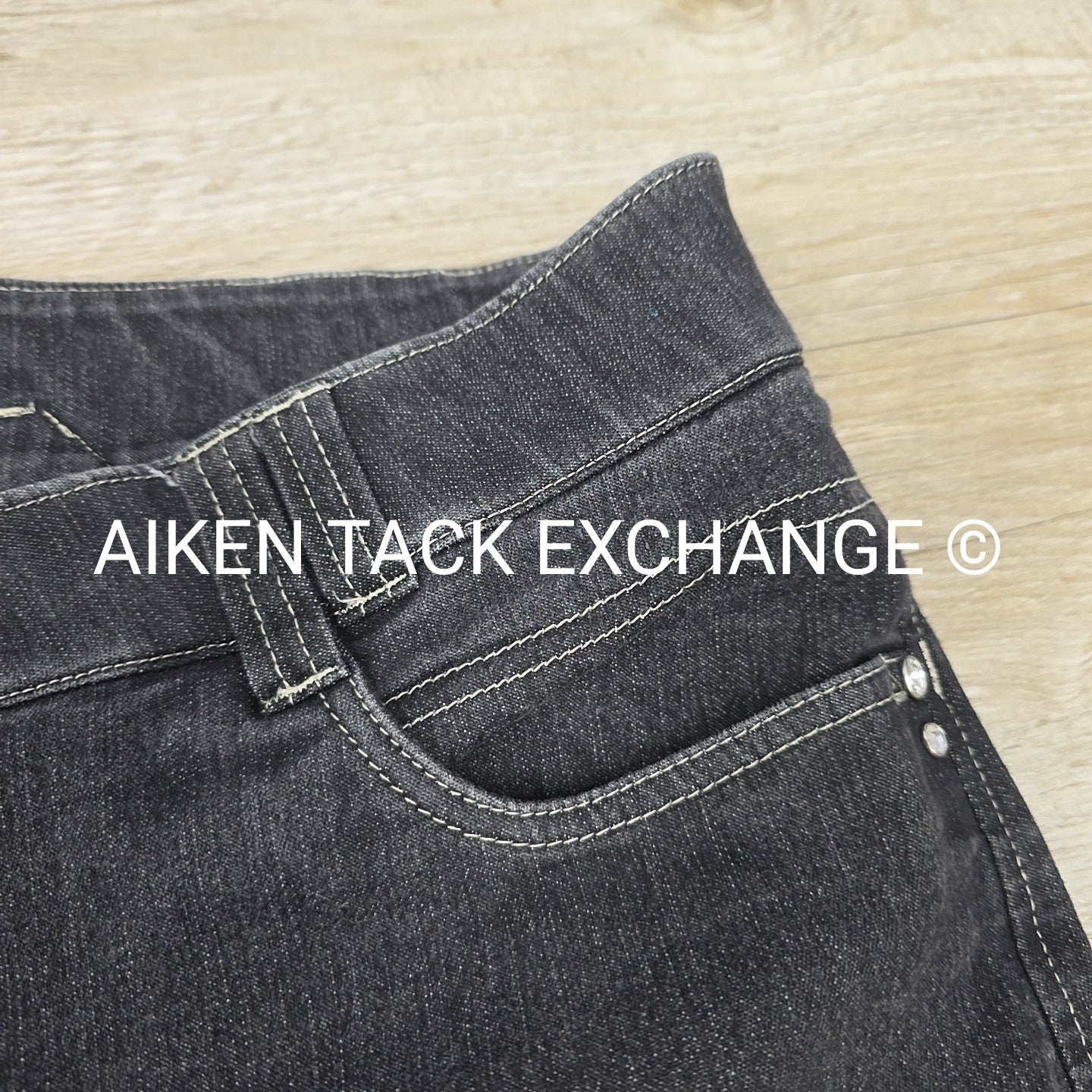 HKM Full Seat Denim Breeches, Size 38