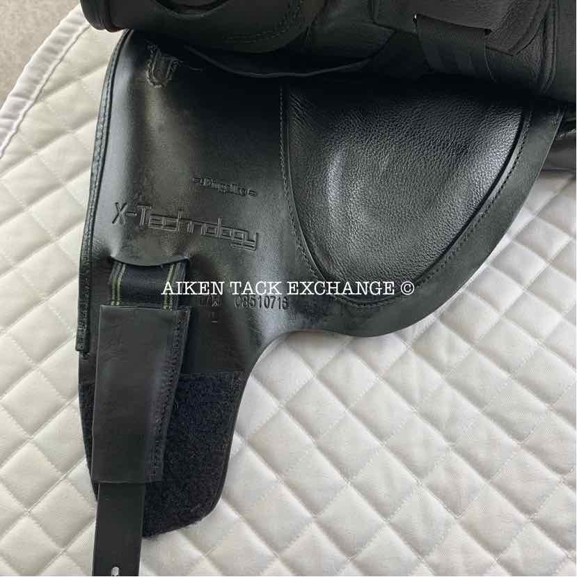 2016 Prestige X-D1D K Zero Monoflap Dressage Saddle, 17" Seat, Wide Tree, Wool Flocked Panels