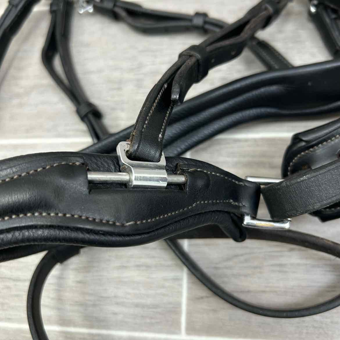 Acavallo Maesta Flash Bridle, No Reins, Black, Size Full