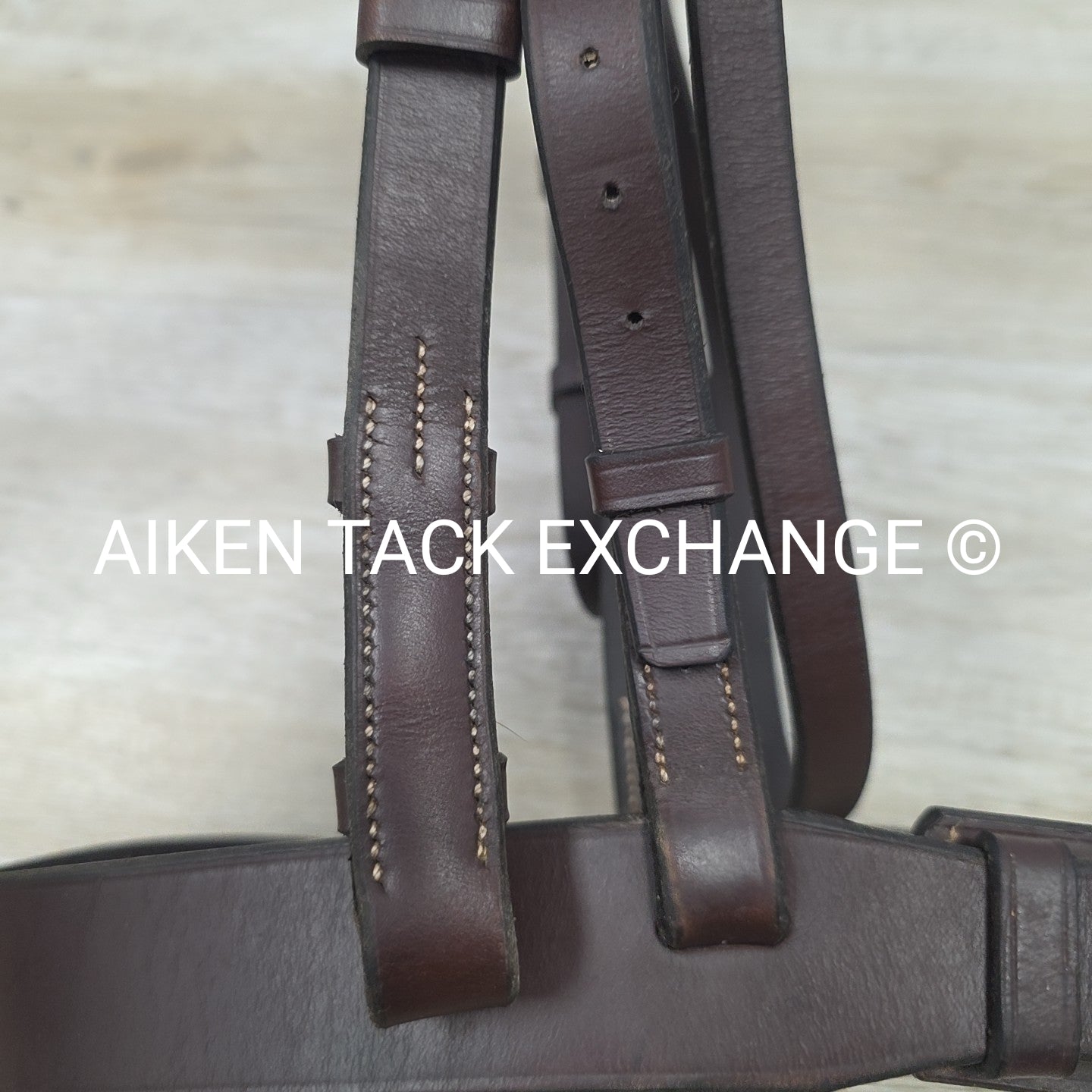 Horse Country First Flight Flat Hunt Bridle, No Reins, Brown, Size Cob