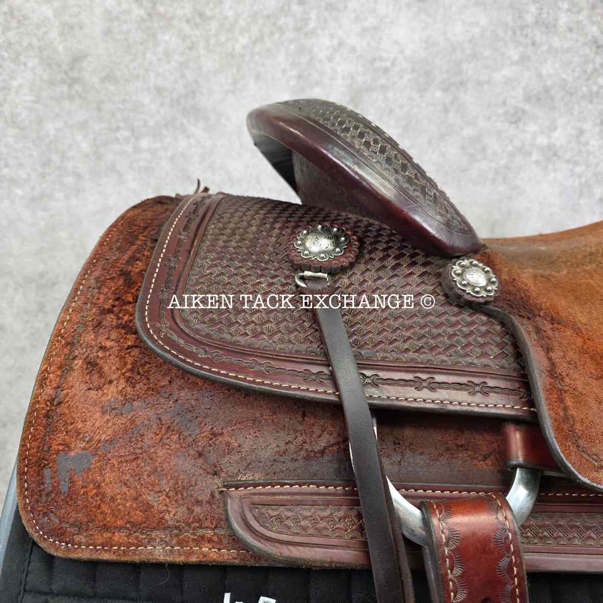 2011 Reinsman X-Series 4874-2-DG Working Cow Horse Cutter Western Saddle, 16" Seat, Regular Tree - Semi QH Bars