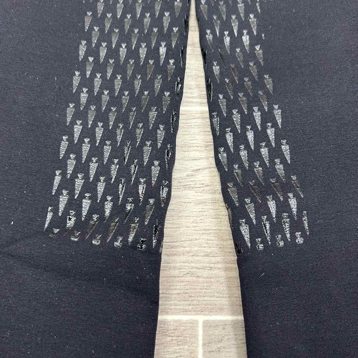 Kerrits Power Stretch Winter Silicone Knee Patch Tights, Size Large