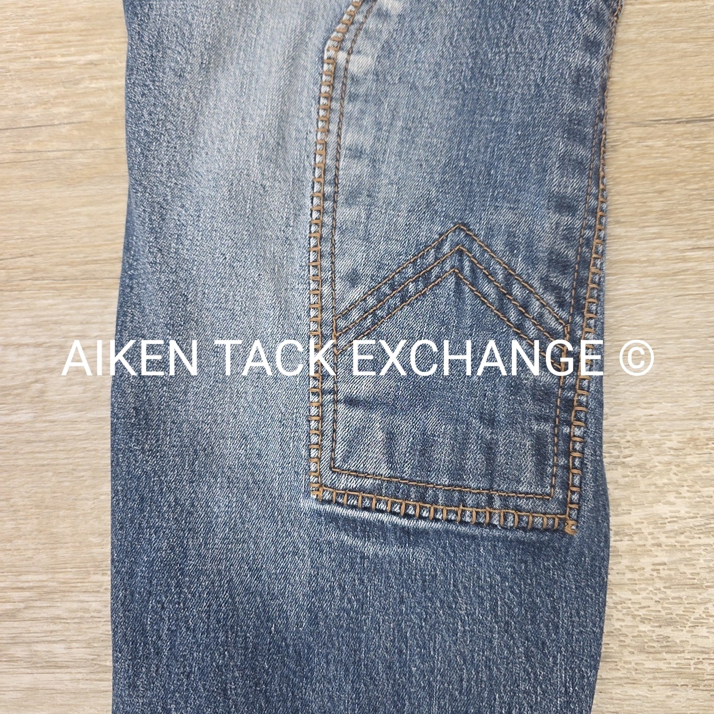 Ovation Denim Knee Patch Breeches, Size 30