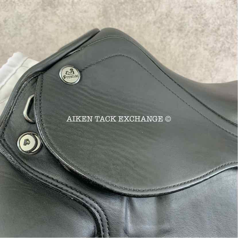2016 Prestige X-D1D K Zero Monoflap Dressage Saddle, 17" Seat, Wide Tree, Wool Flocked Panels