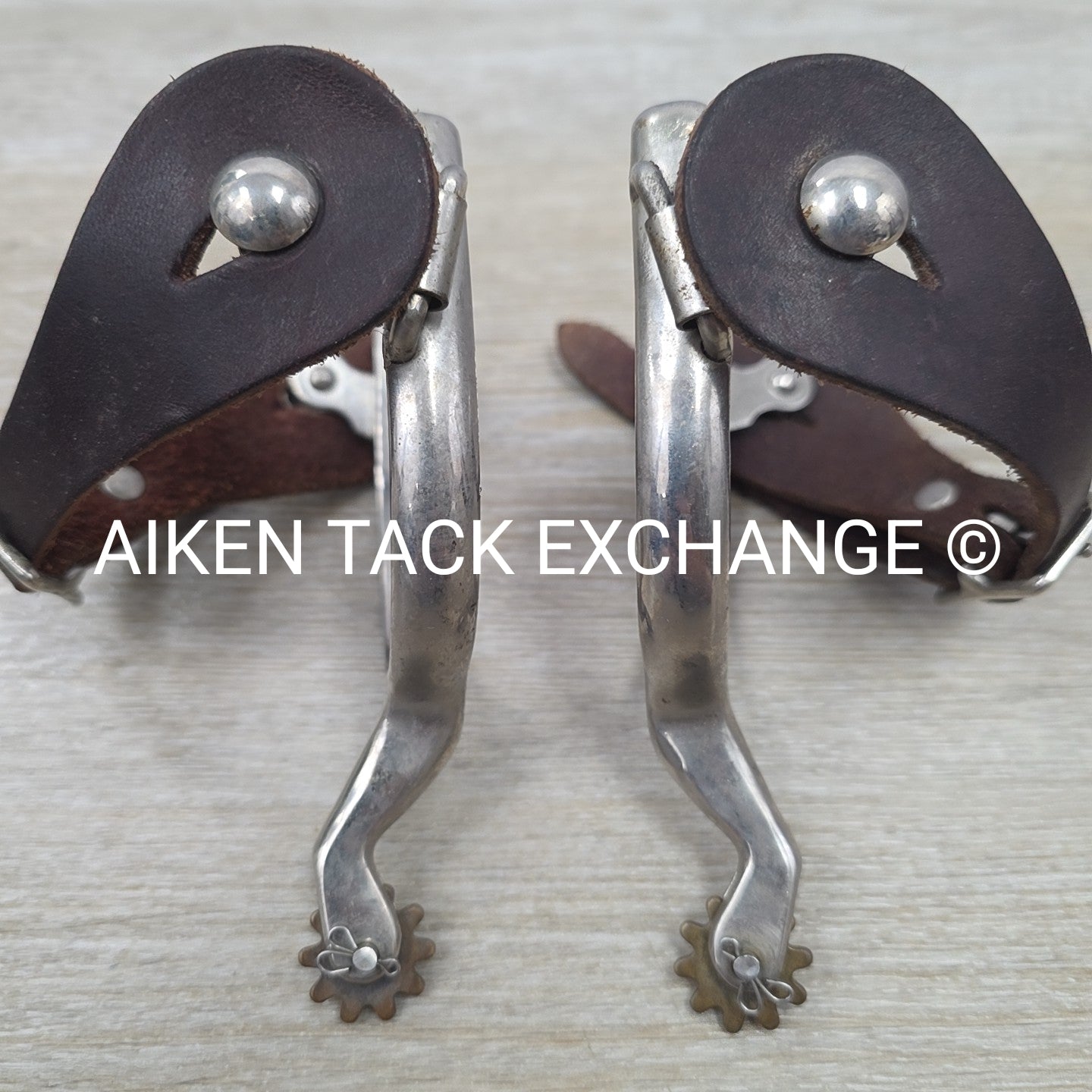 Western Rowel Spurs with Leather Spur Straps