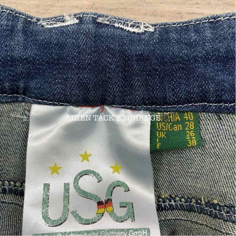 KL Select USG Marina Silicone Full Seat Breeches, Size 28