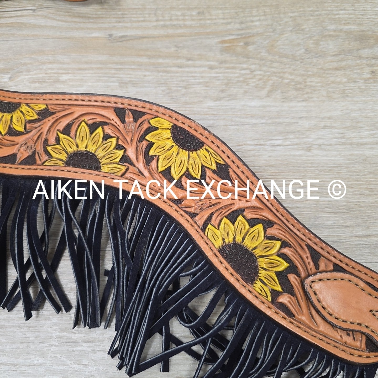 Sunflower Western Breastplate with Fringe