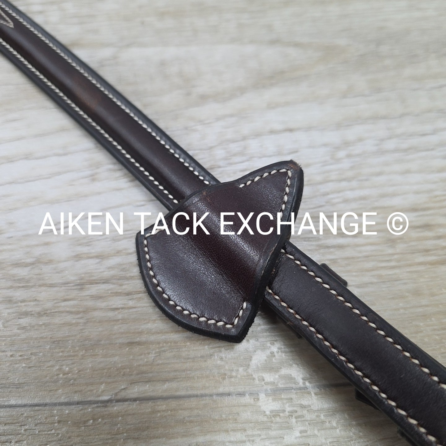 Nunn Finer Bella Donna Fancy Stitched Soft Grip Rubber Reins, Brown, 60"