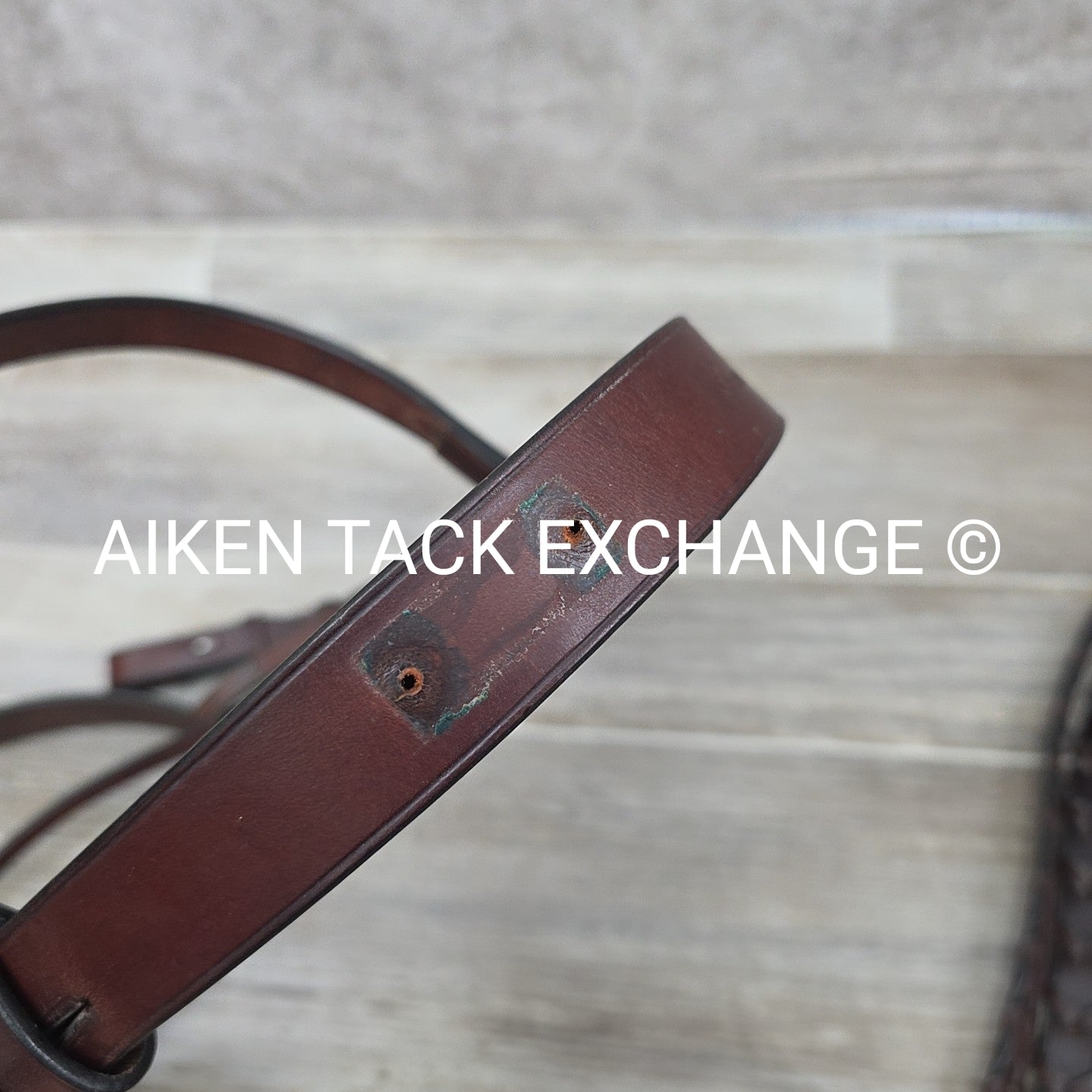 Showmark Flat Hunt Bridle with Laced Reins, Brown, Oversize