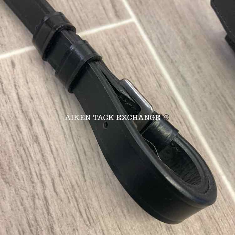 KL Select Red Barn Arena Ergonomic Bridle with Flash Crank Noseband, Black, Size Full, Comes with Matching Reins, Brand New