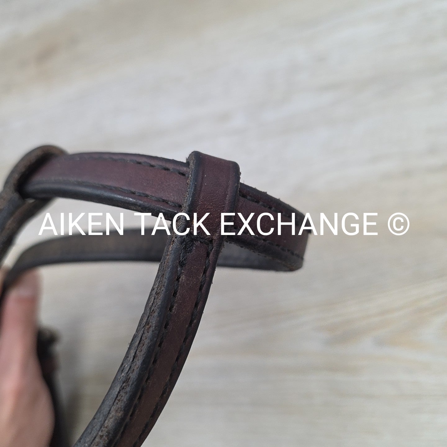 Tory Leather One Ear Headstall, No Reins, Brown, Size Full