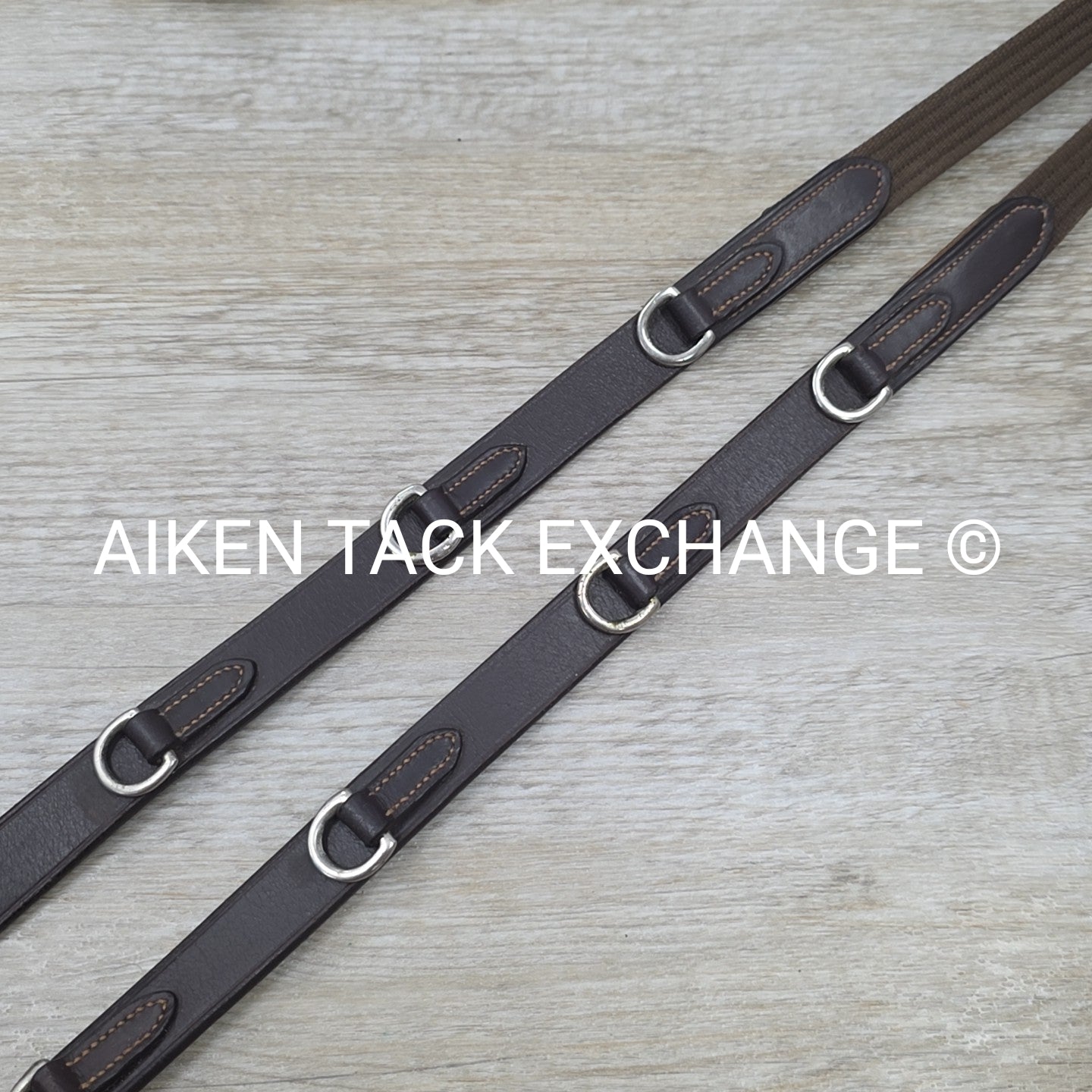 Bobby's English Silver Spur German Martingale Set, Brown, Warmblood (Oversize)