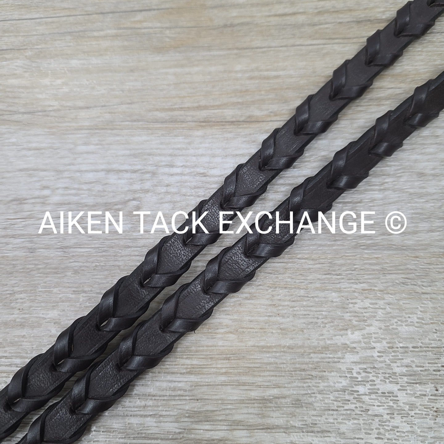 Bobby's English Tack Plain Laced Reins, Brown, 66"