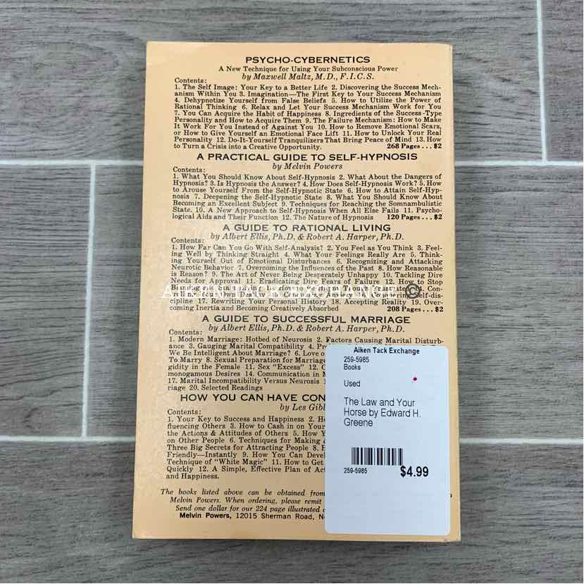 The Law and Your Horse by Edward H. Greene