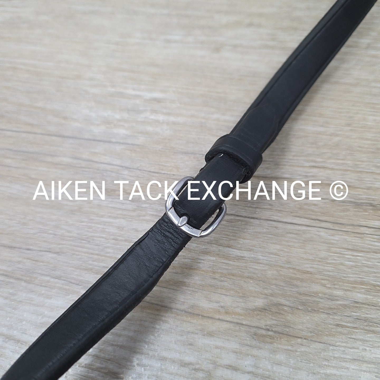 Leather Reins with Hand Stops, Black, 60"
