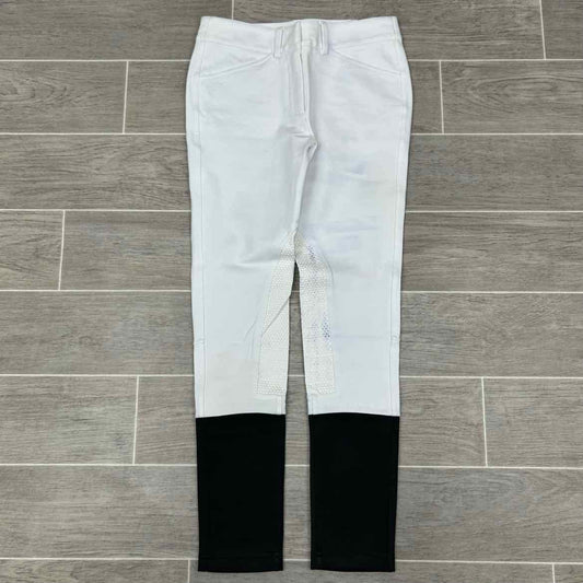 KAKI by Kathryn Hall Silicone Grip Knee Patch Breeches, Size 14