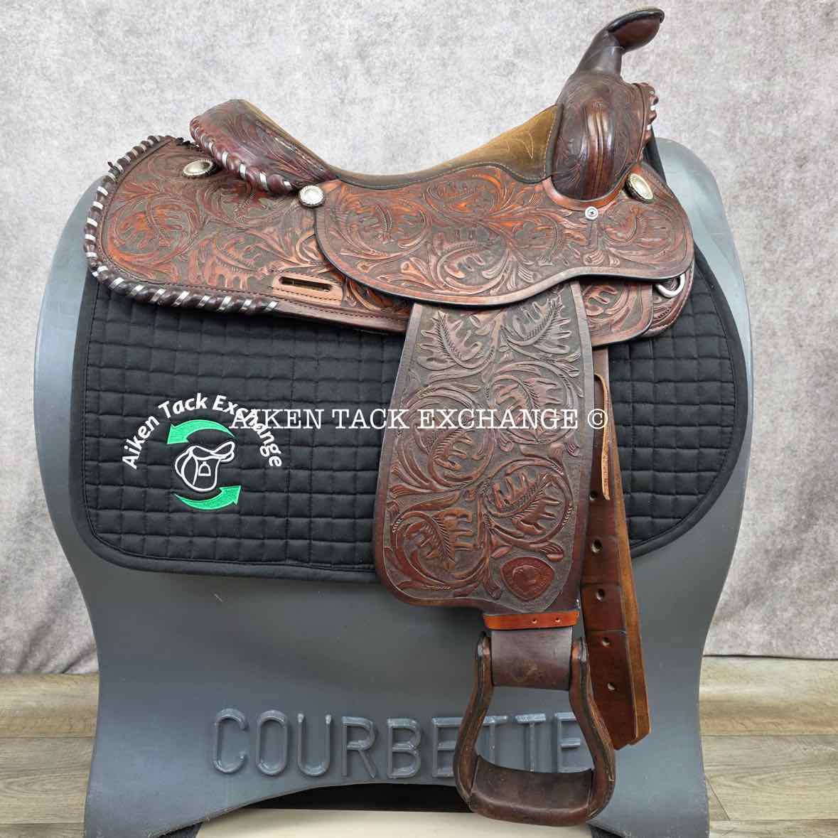 Tex Tan Hereford Western Saddle, 16" Seat, Regular Tree - Semi QH Bars