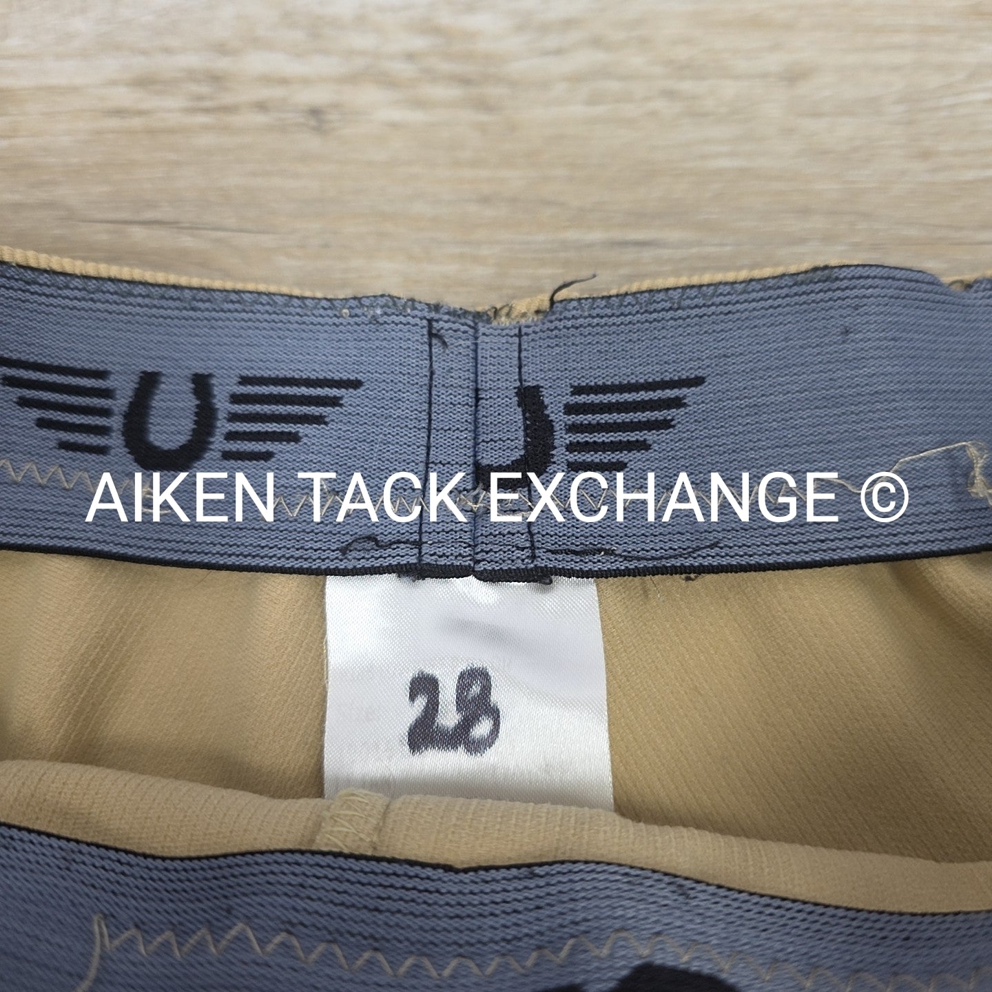 TuffRider Ribbed Knee Patch Breeches, Size 28