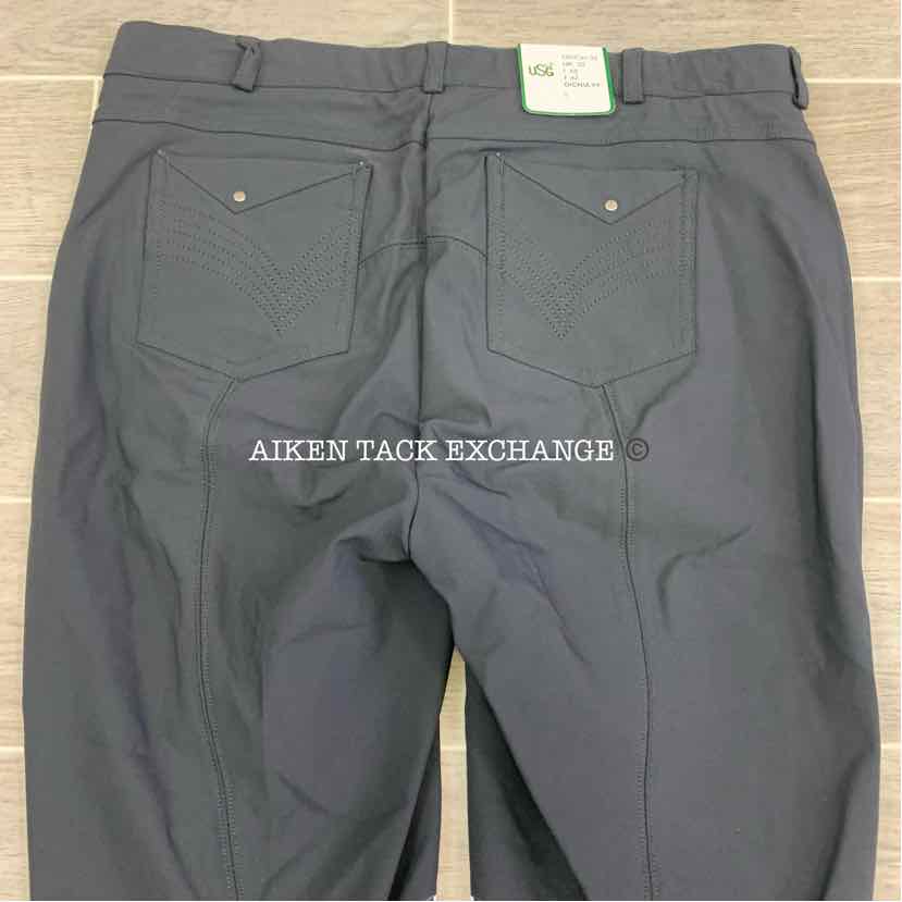 KL Select USG Valentina Silicone Grip Knee Patch Breeches, Size 32