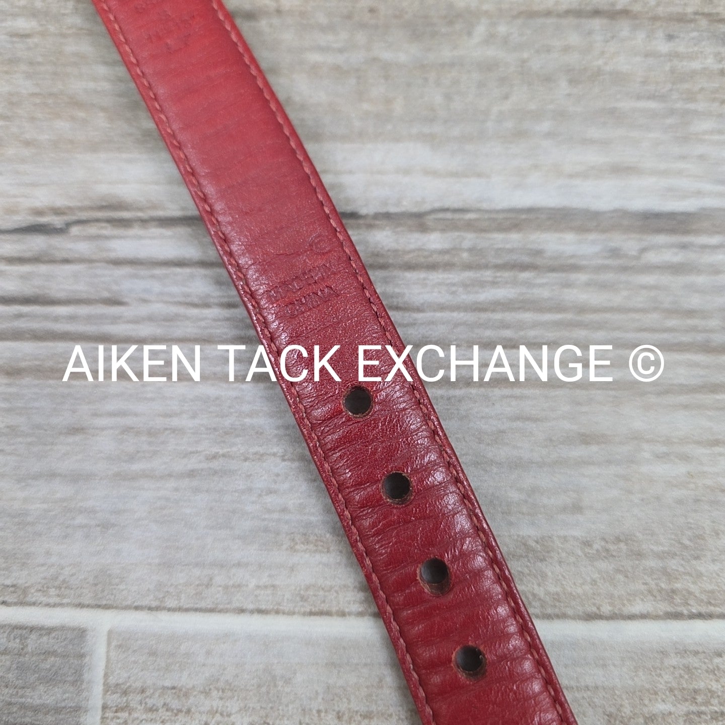 Coach Leather Red Grommet Dog Collar, Size Small