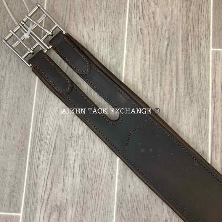 Dover Saddlery Leather Girth w/ Elastic on One End 56"