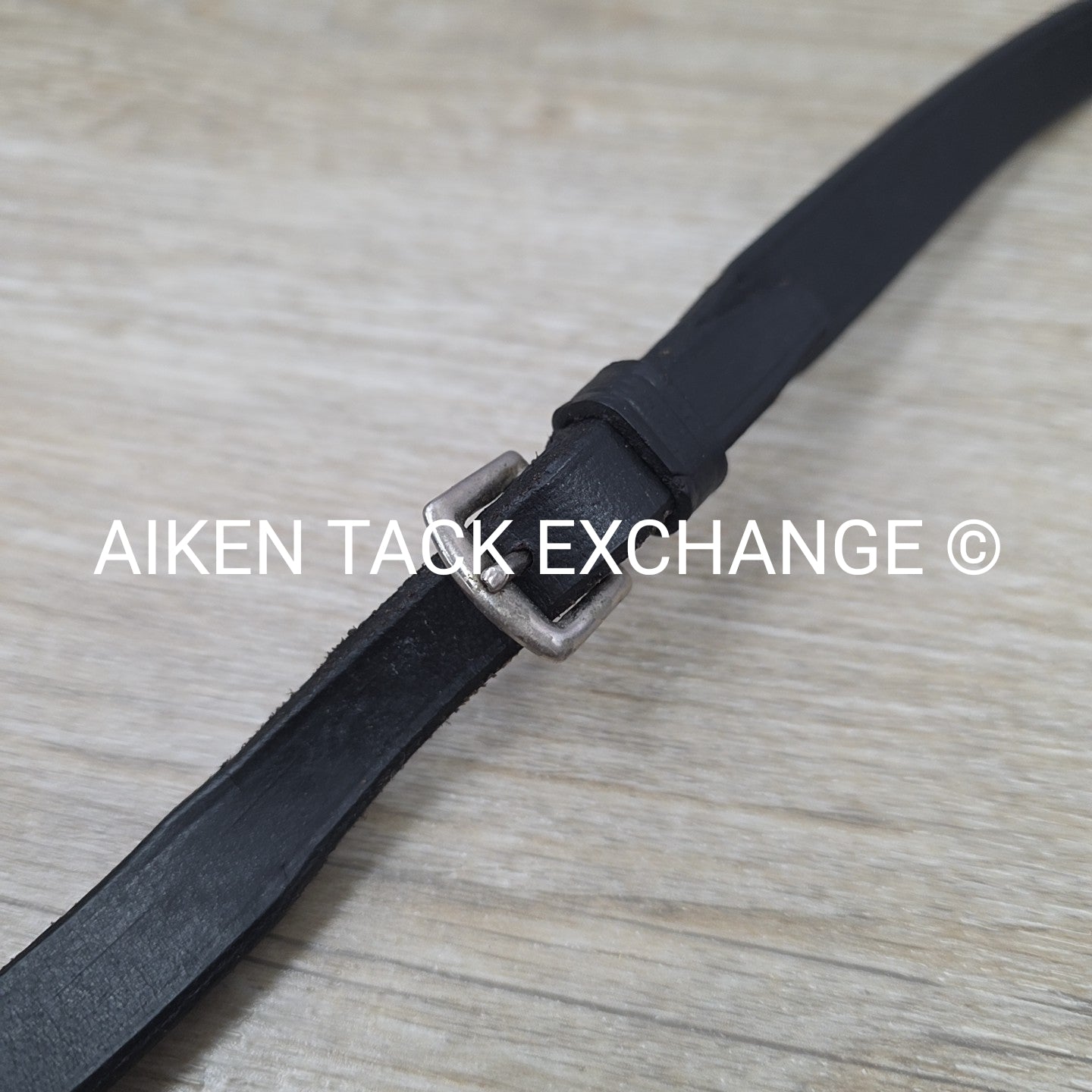Flat Laced Reins, Black, 54"