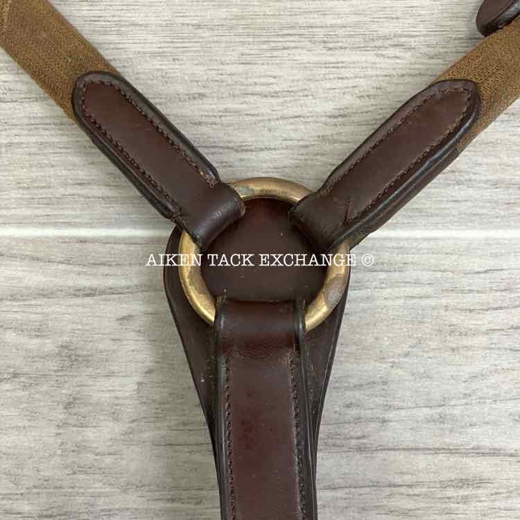 Ovation Elastic Flat Breastplate, Brown, Size Full