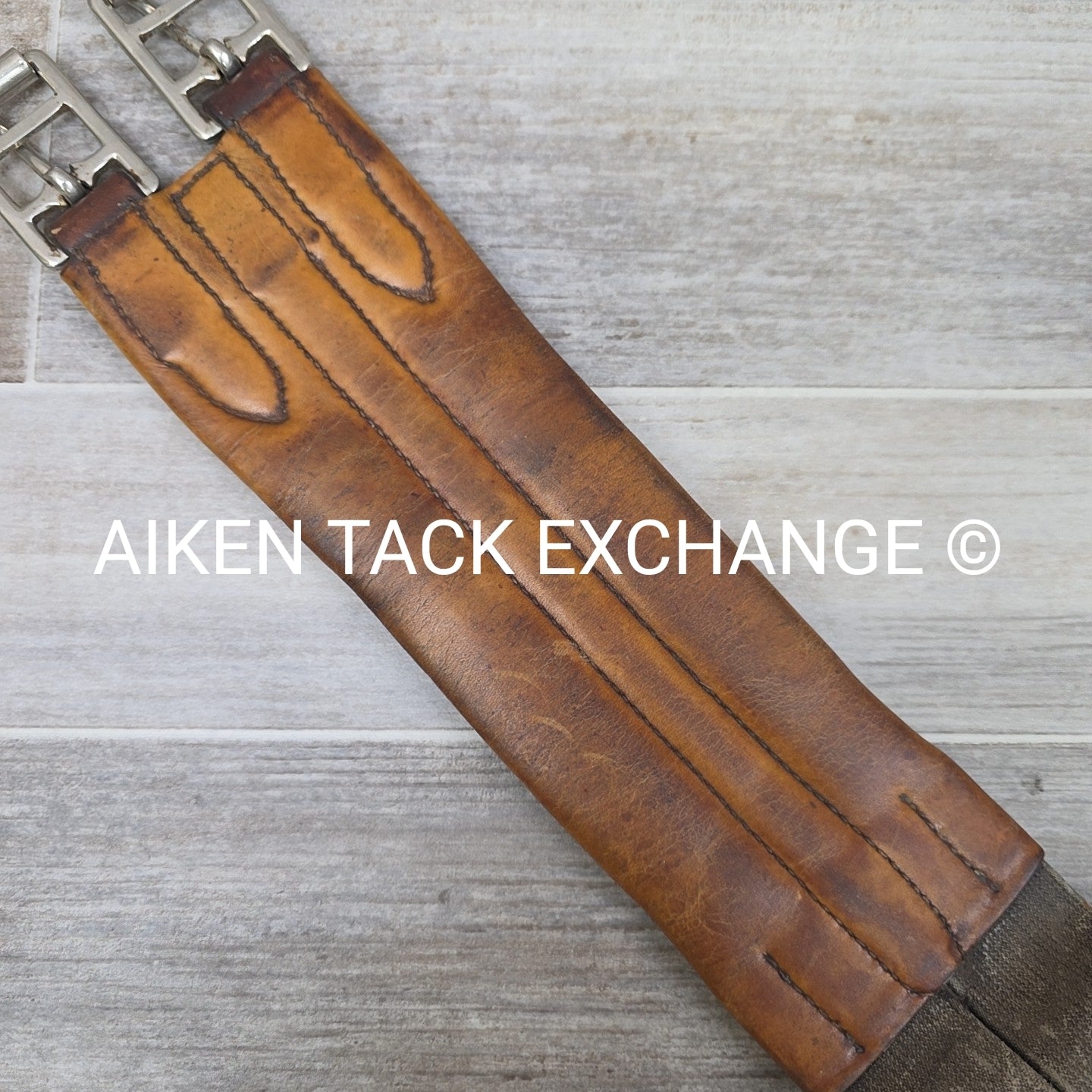 Mortack Girth with Double Elastic, Brown, 46"